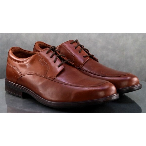 Rockport Hydro Shield Men\'s Apron Toe Oxfords Dress Shoes Size 12 Brown EUC main image 6